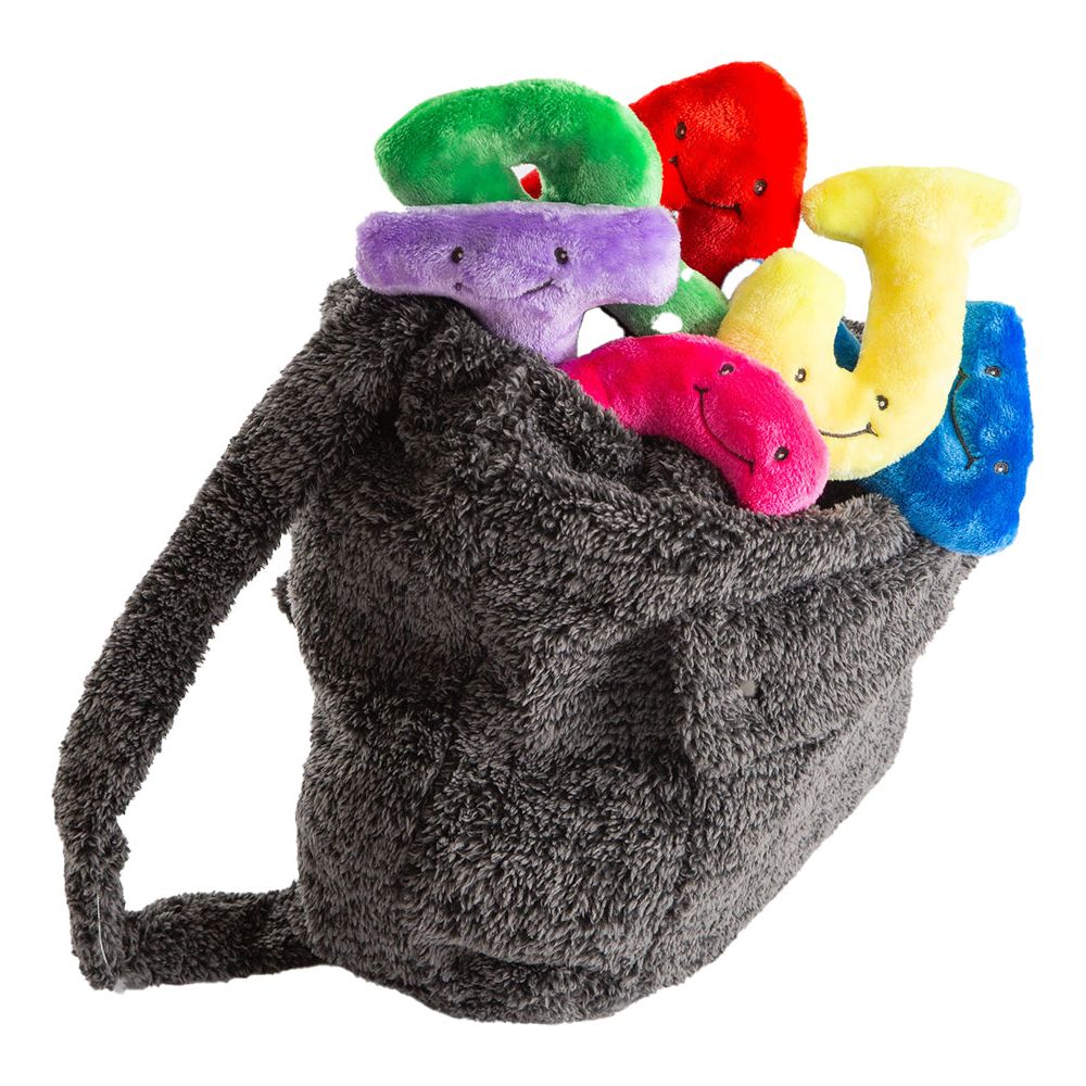 Alphabet-Plush-Set-Rainbow-Letters-with-Dark-Grey-Backpack-Plush-25436125659223