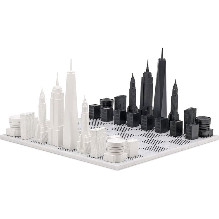 New-York-City-Edition-Acrylic-Chess-Set-with-Marble-Hatch-Board-Games-24298927685719